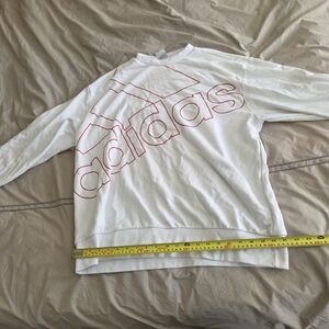 Adidas Men's White Sweater with Red Accents